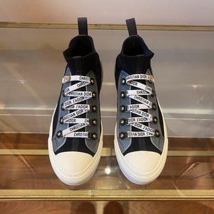 Christian Dior Walk’n’Dior High Sneaker in Black Cannage Technical Mesh